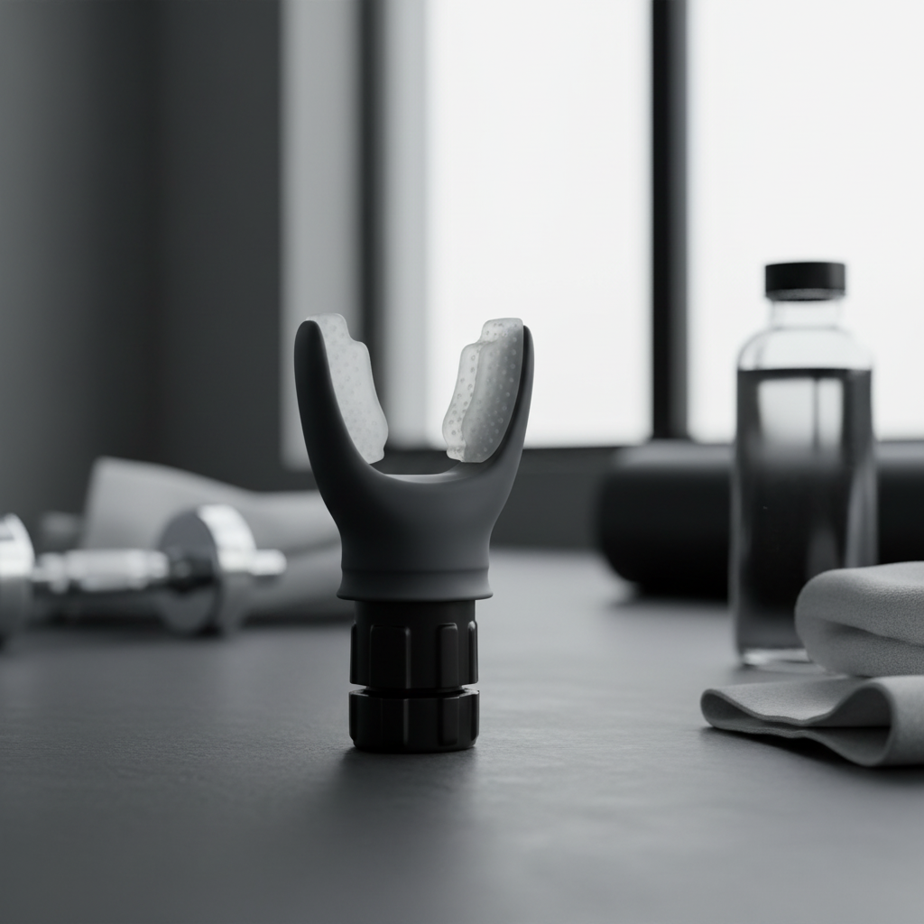 Portable Lung Capacity Trainer in athletic setting